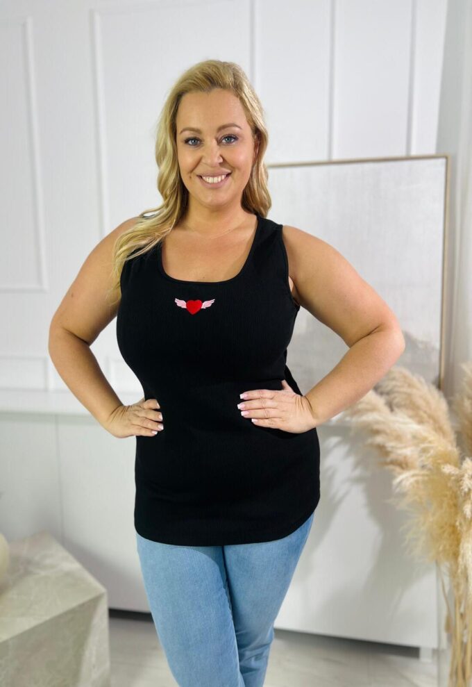 Podkoszule -  HEART Black X 1